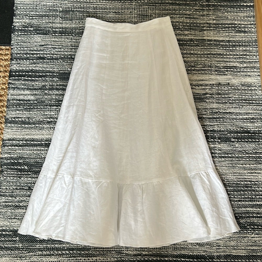 White linen skirt from Reformation, size small